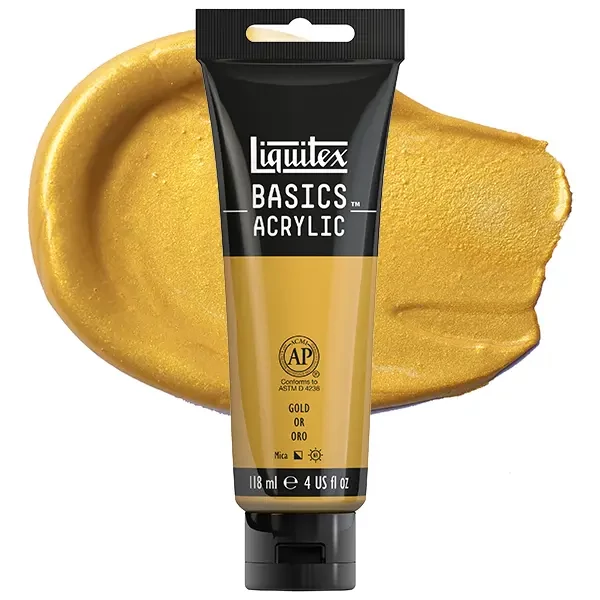 Akrylová farba Liquitex Basics, 118 ml - 051, gold