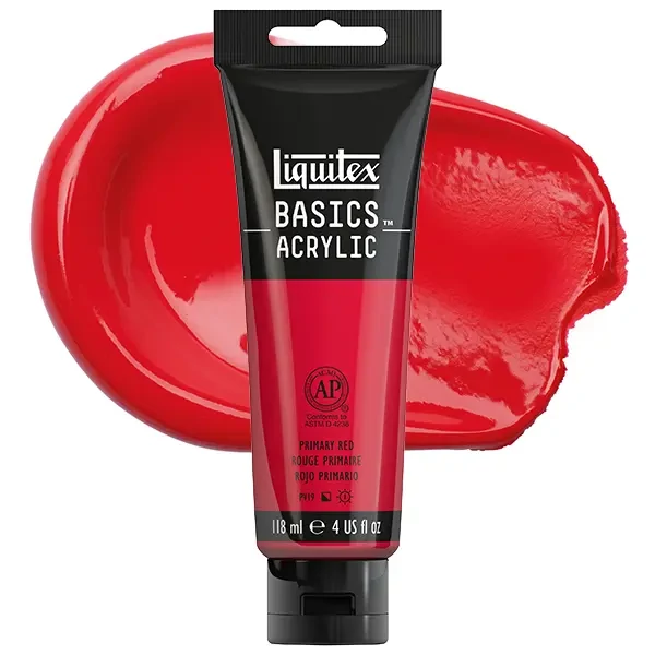 Akrylová farba Liquitex Basics, 118 ml - 415, primary red