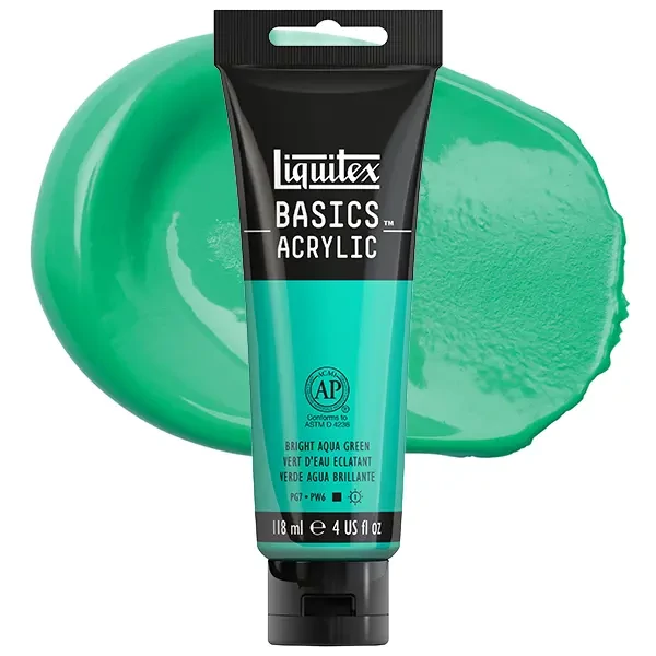 Akrylová farba Liquitex Basics, 118 ml - 660, aqua green bright