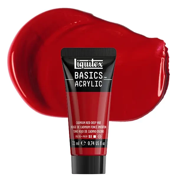 Akrylová farba Liquitex Basics, 22 ml - 311, cadmium red deep hue