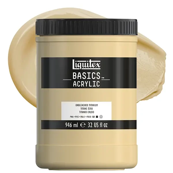 Akrylová farba Liquitex Basics, 946 ml - 434, unbleached titanium