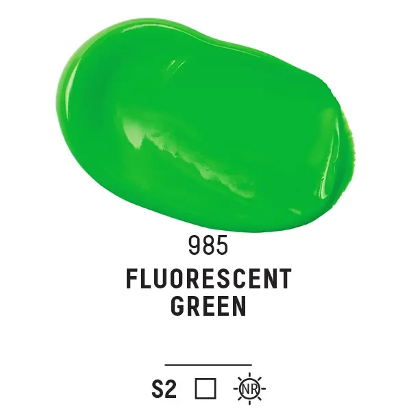 Akrylová farba Liquitex Basics, 22 ml - 985, fluorescent green