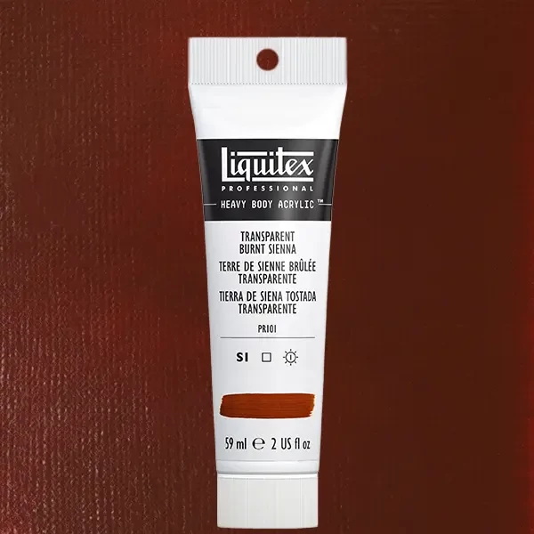 Akrylová farba Liquitex Heavy Body, 59 ml - 129, transparent burnt sienna