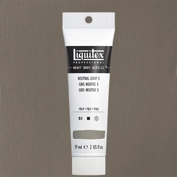 Akrylová farba Liquitex Heavy Body, 59 ml - 599, neutral gray value 5/mixing gray