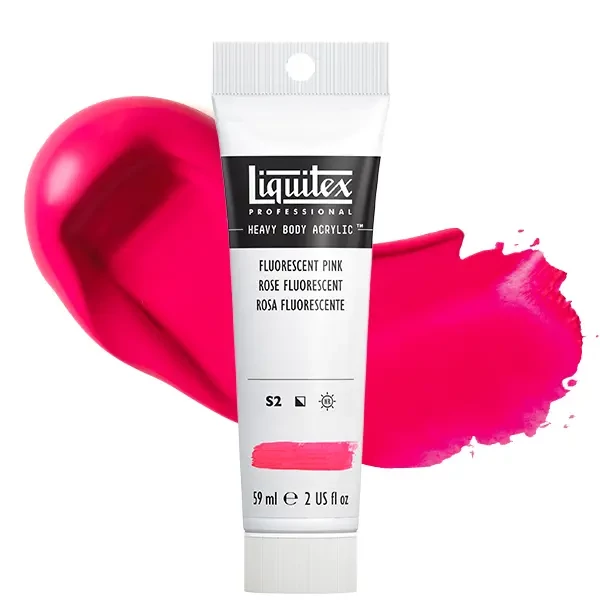 Akrylová farba Liquitex Heavy Body, 59 ml - 987, fluorescent pink