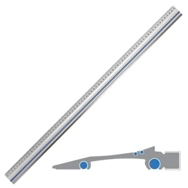 Leniar hliníkové pravítko s oceľovou reznou hranou – 70 cm
