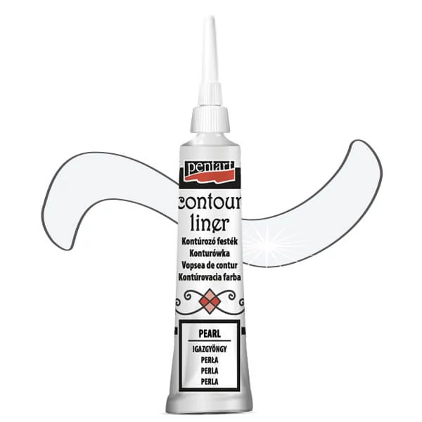 Kontúrovacia farba Pentart, univerzálna, 20 ml - pravá perla, metalíza