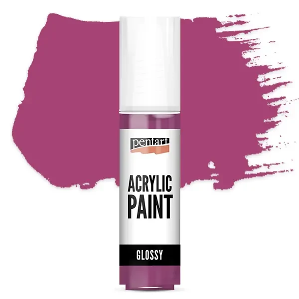 Lesklá akrylová farba Pentart, 20 ml - mauve