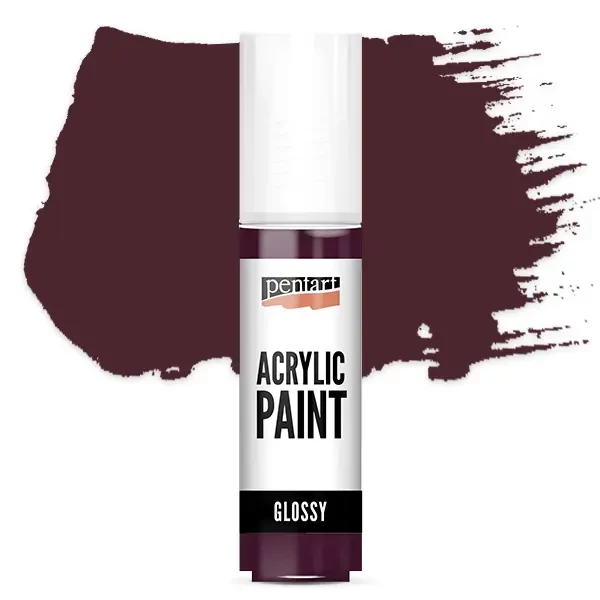 Lesklá akrylová farba Pentart, 20 ml - baklažán