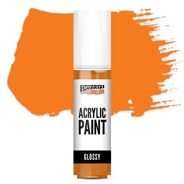 Lesklá akrylová farba Pentart, 20 ml - pomaranč