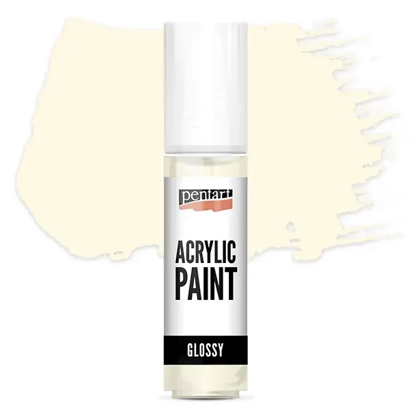 Lesklá akrylová farba Pentart, 20 ml - slonová kosť