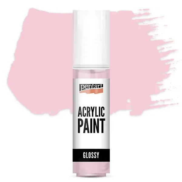 Lesklá akrylová farba Pentart, 20 ml - ružová