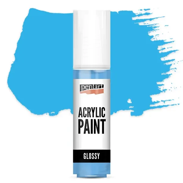 Lesklá akrylová farba Pentart, 20 ml - svetlomodrá