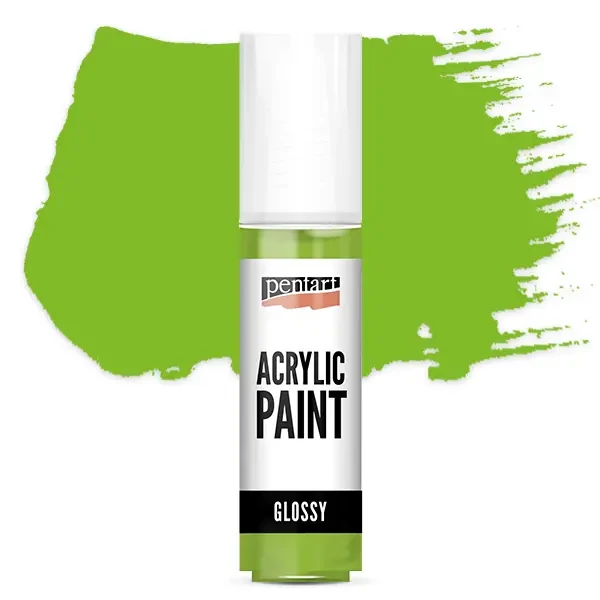 Lesklá akrylová farba Pentart, 20 ml - jablkovo zelená
