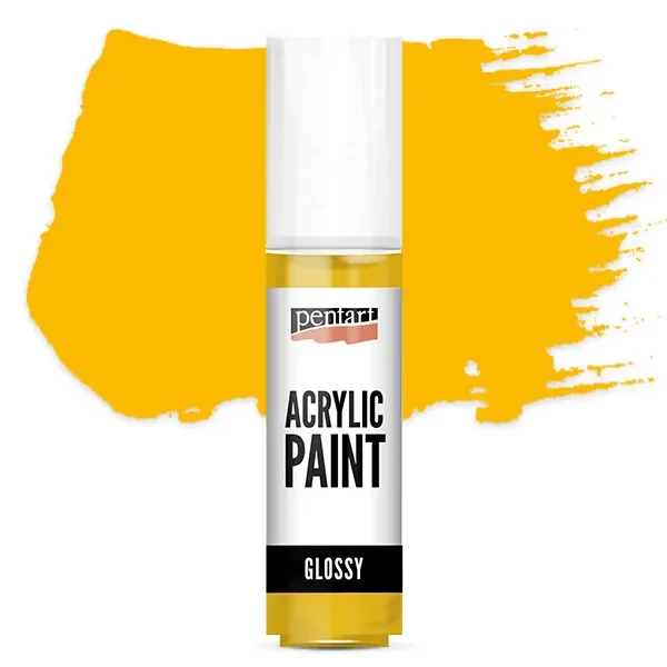 Lesklá akrylová farba Pentart, 20 ml - slnečnožltá