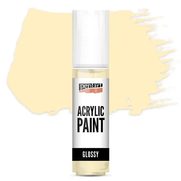 Lesklá akrylová farba Pentart, 20 ml - béžová
