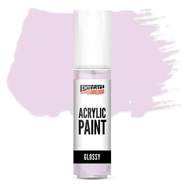 Lesklá akrylová farba Pentart, 20 ml - pastelovo fialová