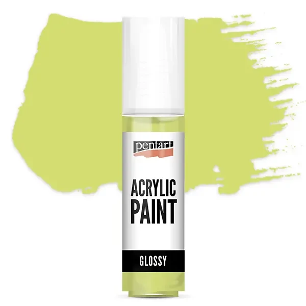 Lesklá akrylová farba Pentart, 20 ml - limetkovo zelená