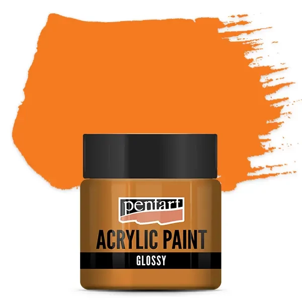 Lesklá akrylová farba Pentart, 50 ml – oranžová