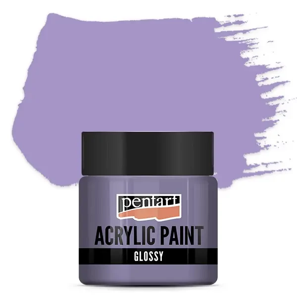 Lesklá akrylová farba Pentart, 50 ml – bledofialová
