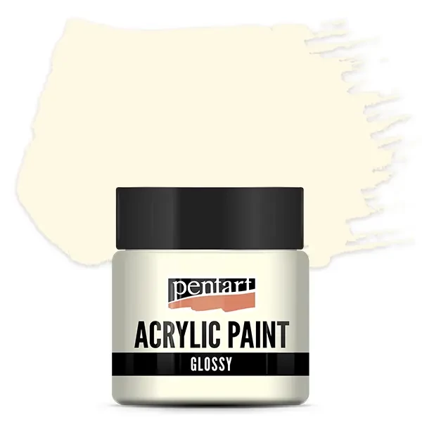 Lesklá akrylová farba Pentart, 50 ml – slonovina