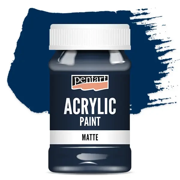 Matná akrylová farba Pentart, 100 ml - indigovo modrá