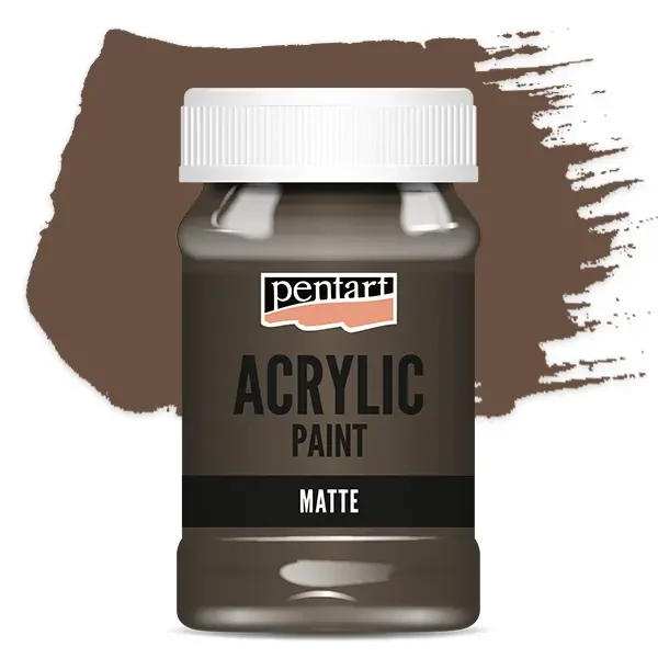 Matná akrylová farba Pentart, 100 ml - zemito hnedá