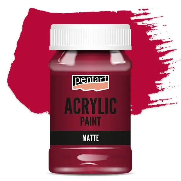 Matná akrylová farba Pentart, 100 ml - červené víno