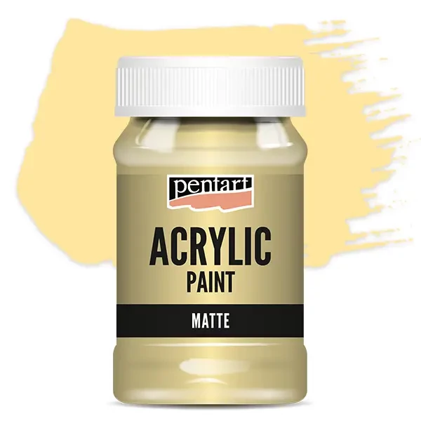 Matná akrylová farba Pentart, 100 ml - biela káva