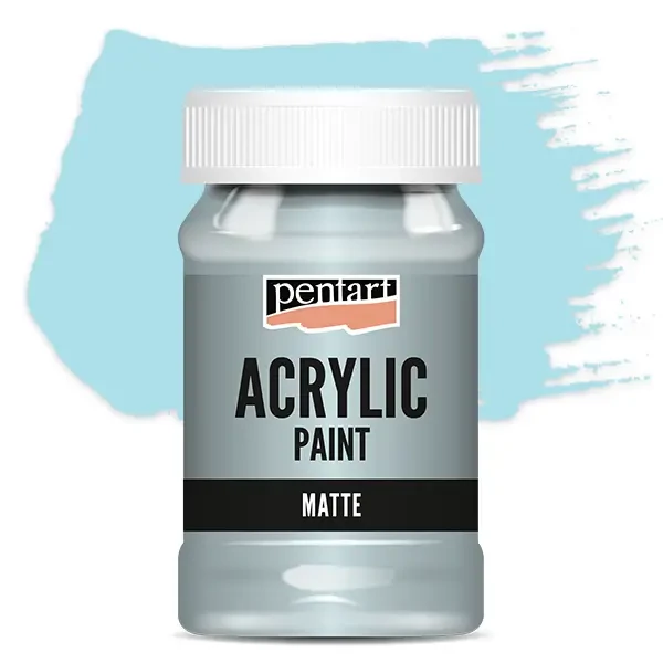 Matná akrylová farba Pentart, 100 ml - ľadovo modrá