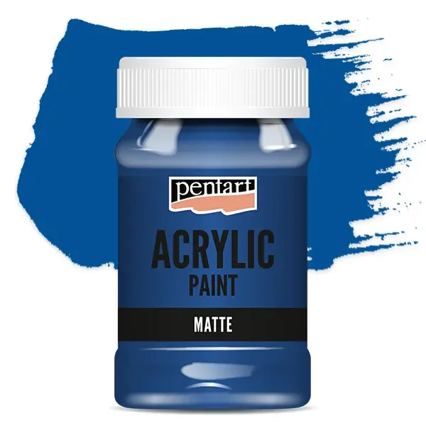Matná akrylová farba Pentart, 100 ml - modrá