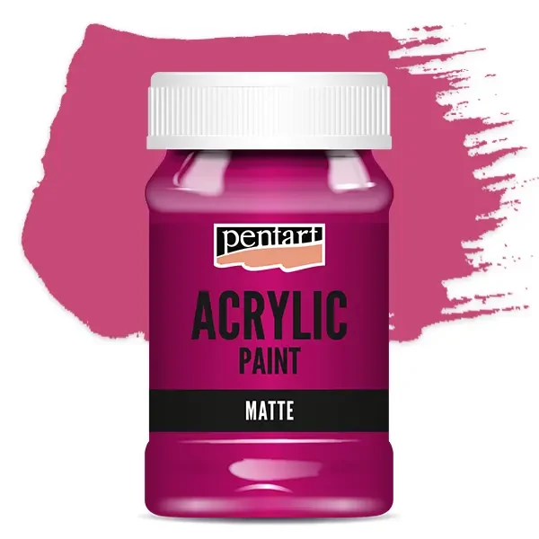 Matná akrylová farba Pentart, 100 ml - magenta