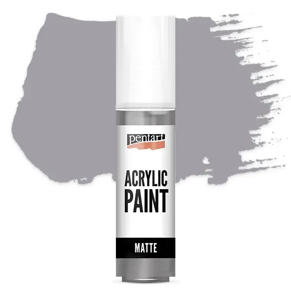 Matná akrylová farba Pentart, 20 ml - sivá