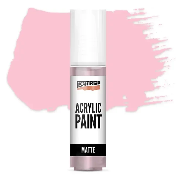 Matná akrylová farba Pentart, 20 ml - ružová