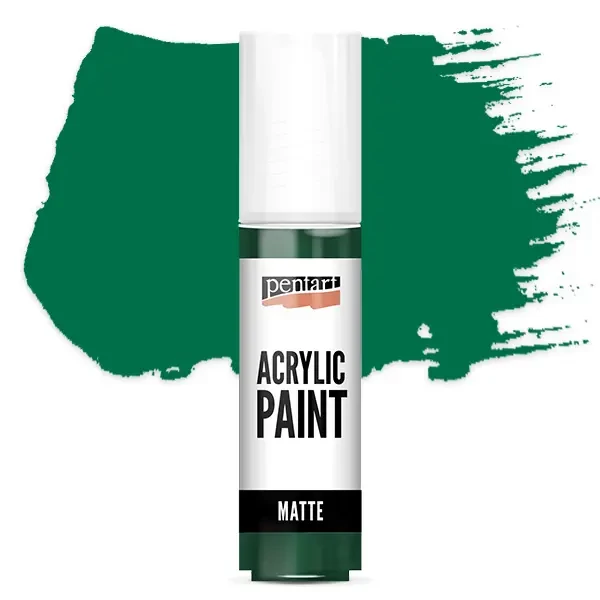 Matná akrylová farba Pentart, 20 ml - borovicovo zelená