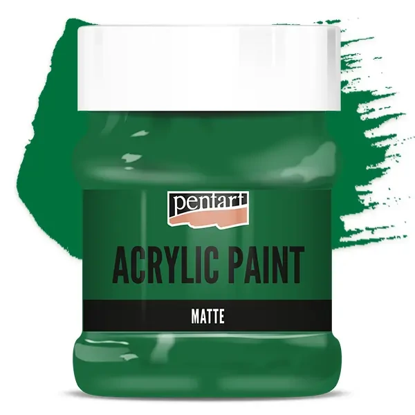 Matná akrylová farba Pentart, 230 ml - zelená