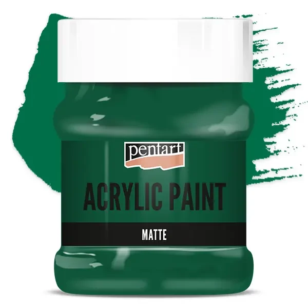 Matná akrylová farba Pentart, 230 ml - borovicová zelená