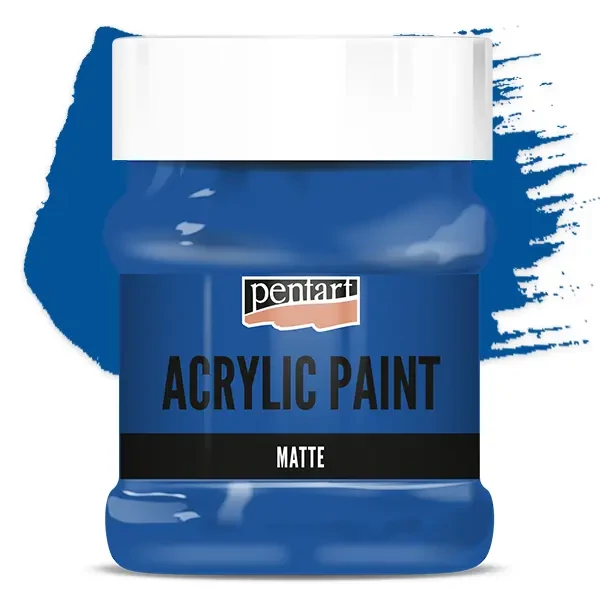 Matná akrylová farba Pentart, 230 ml - modrá