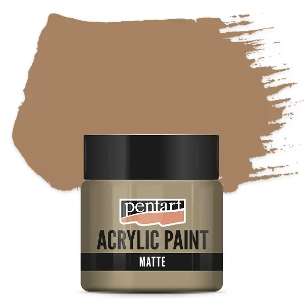 Matná akrylová farba Pentart, 50 ml - lieskový orech