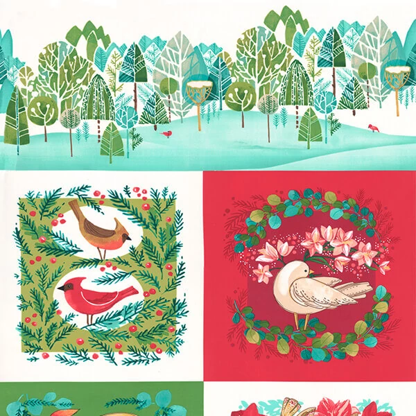 Patchworková tkanina - Moda - Winterly by Robin Pickens 48766-11 Panel, 60cm