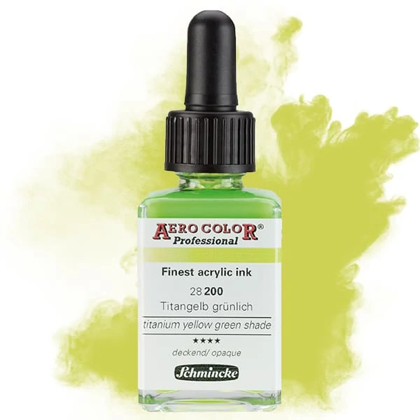 Farba do retušovacieho pištoľa Schmincke AERO COLOR Professional, 28 ml - 200, titanium yellow green shade