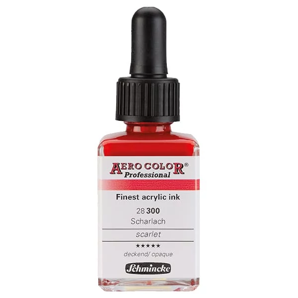 Farba do retušovacieho pištoľa Schmincke AERO COLOR Professional, 28 ml - 300, scarlet