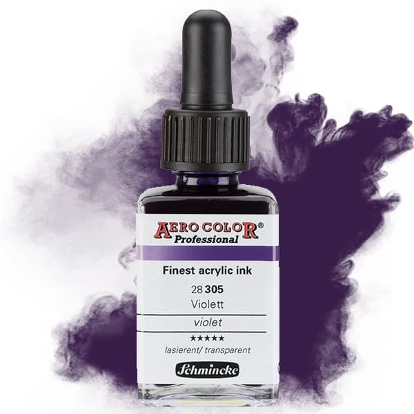 Farba do retušovacieho pištoľa Schmincke AERO COLOR Professional, 28 ml - 305, violet