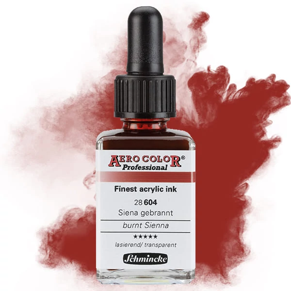 Farba do retušovacieho pištoľa Schmincke AERO COLOR Professional, 28 ml - 604, burnt sienna