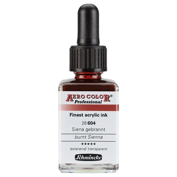 Farba do retušovacieho pištoľa Schmincke AERO COLOR Professional, 28 ml - 604, burnt sienna