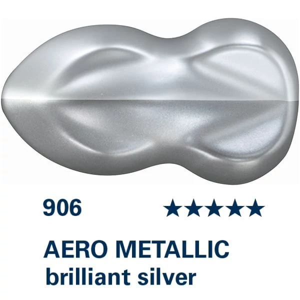 Farba do retušovacieho pištoľa Schmincke AERO COLOR Professional, 28 ml - 906, AERO METALLIC brilliant silver