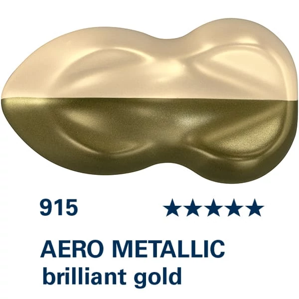 Farba do retušovacieho pištoľa Schmincke AERO COLOR, 28 ml - 915, AERO METALLIC brilliant gold