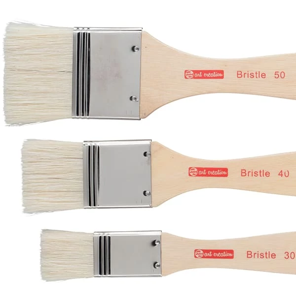 Sada štetcov Talens Art Creation Bristle - na základný náter/lak, štetinové, 3 ks (30-40-50 mm)