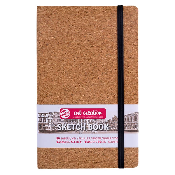 Náčrtník a skicár Talens Art Creation Sketch Book, 140 g, 80 listov - 13x21 cm, korok