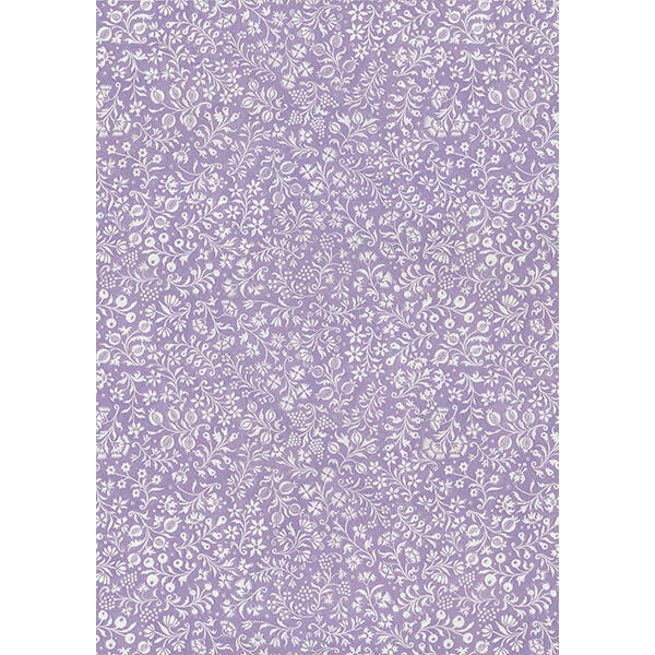 Papier na decoupage Tassotti - malý kvetinový koberec, fialový